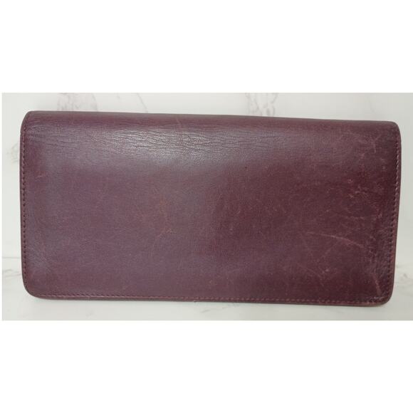 CARTIER Must de Cartier Bordeaux Calfskin Bi-Fold Long Wallet - COA Included - Picture 2 of 9